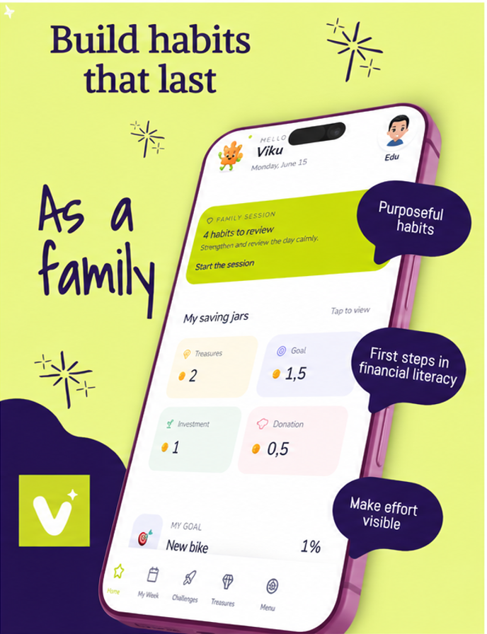 Hábitos en familia — pantalla principal de Viku